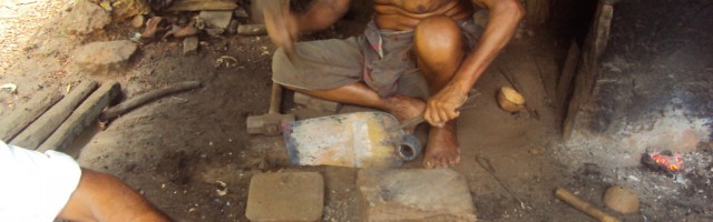 Traditional Blacksmith Gopalattan in his Workshop