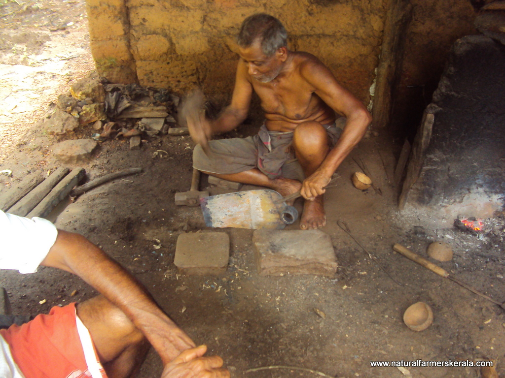 Traditional Blacksmith Gopalattan in his Workshop